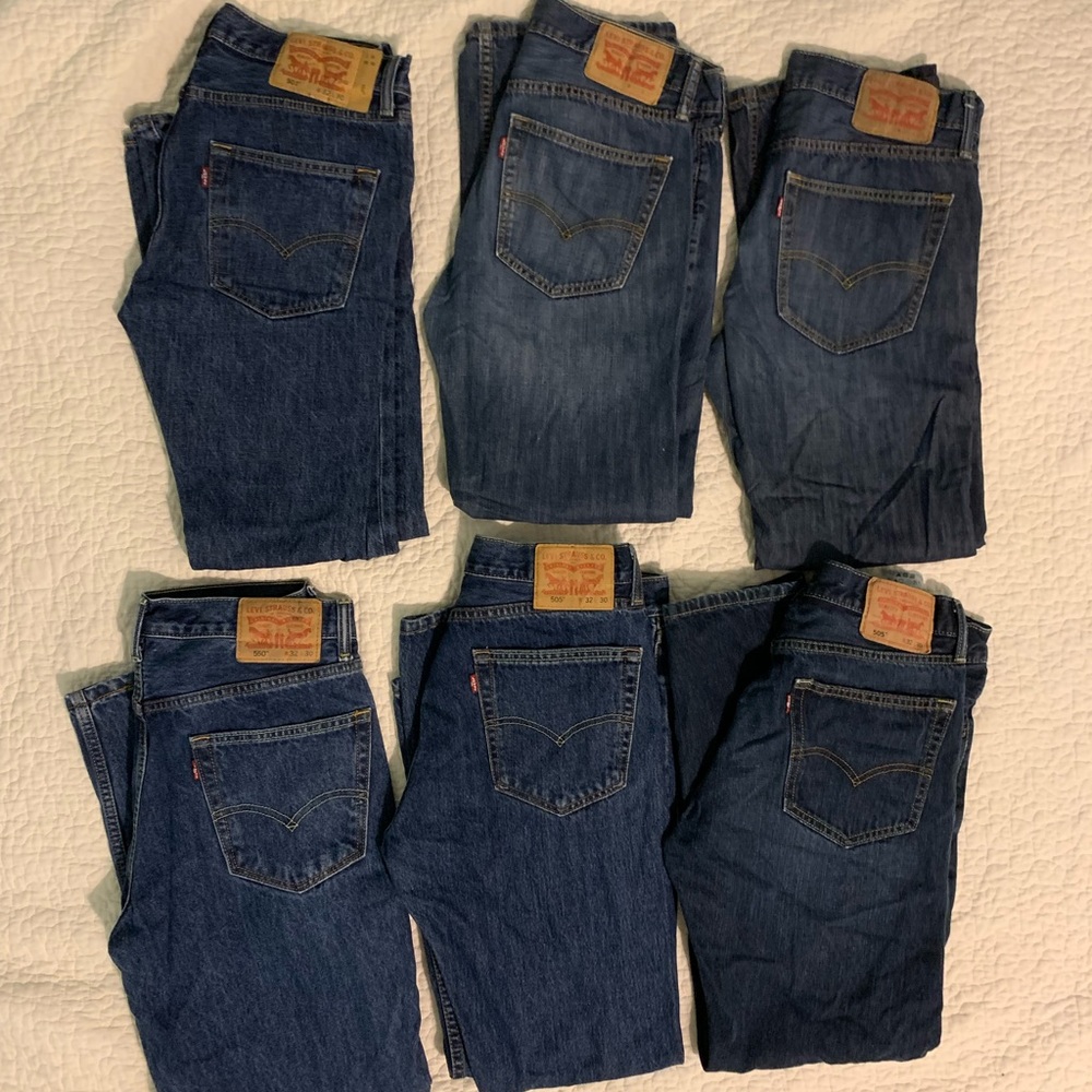 Levi’s  jeans bundle 6 pairs size W32 L30